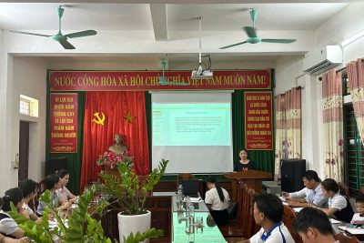 TRƯỜNG TIỂU HỌC TRỰC HÙNG TỔ CHỨC TẬP HUẤN TRIỂN KHAI THÔNG TƯ 15 CỦA BỘ GIÁO DỤC VÀ ĐÀO TẠO.