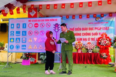 TUYÊN TRUYỀN, PHỔ BIẾN GIÁO DỤC PHÁP LUẬT VỀ TRẬT TỰ AN TOÀN GIAO THÔNG, PHÒNG CHỐNG ĐUỐI NƯỚC, PHÒNG CHỐNG XÂM HẠI Ở TRẺ EM TẠI TRƯỜNG TIỂU HỌC TRỰC HÙNG.